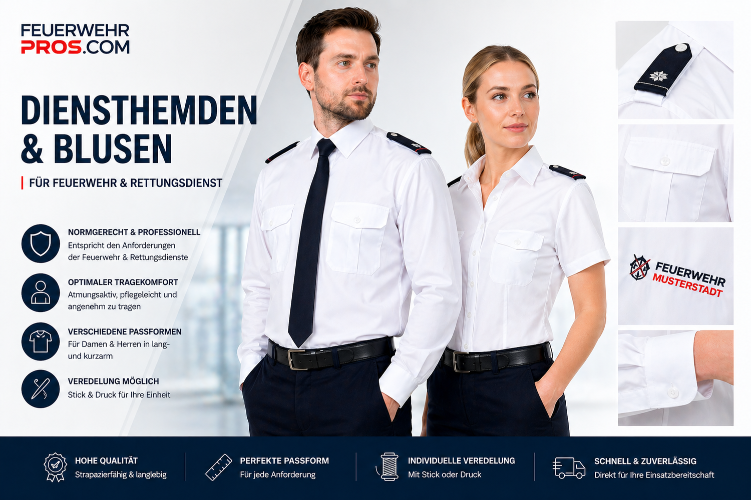 Diensthemden und Blusen